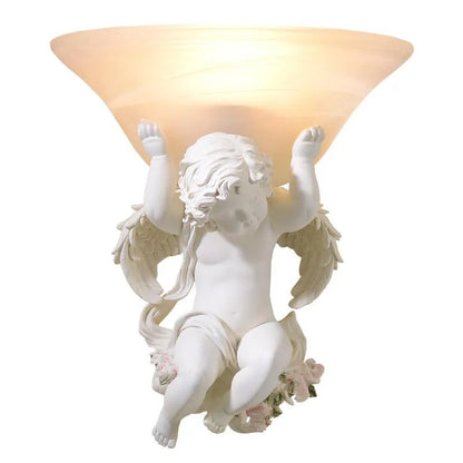 European art resin Wall lamps led lamps Living room decoration beige angel wall lamp E27 led lustre lighting wall light Z30