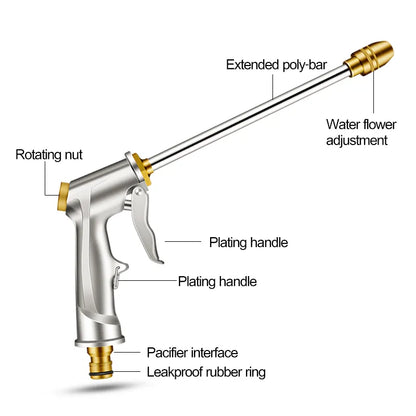 Multifunktionell trädgårdsvattensprutpistol Hushålls högtryckssprinkler skum biltvättmunstycke vattenstrålepistol Trädgårdsverktyg
