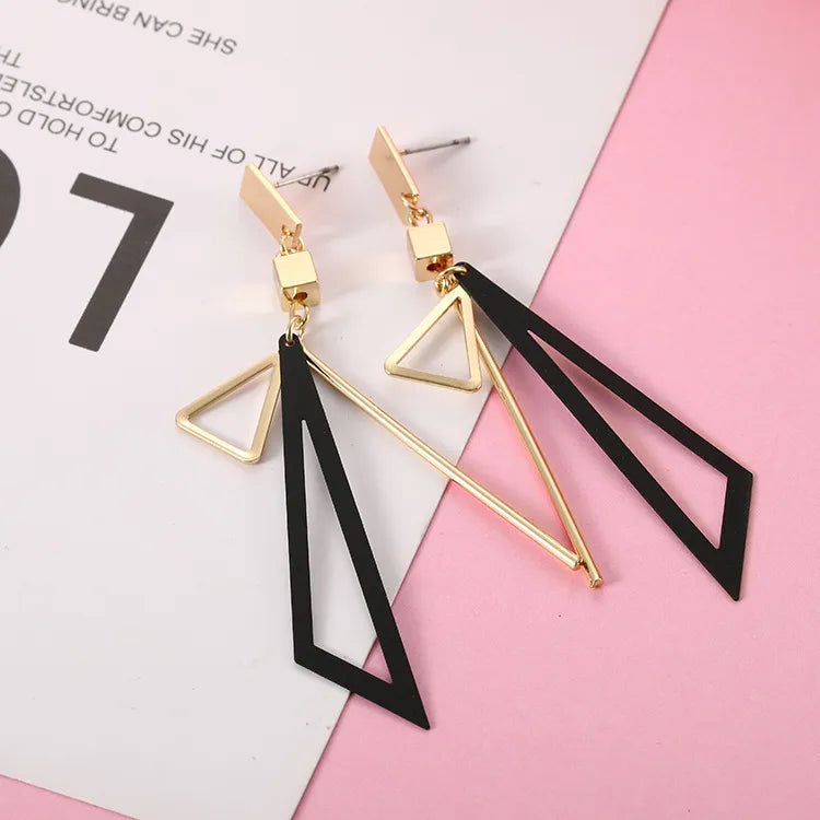 Long Statement Geometric Triangle Tassel Dangle Drop Earrings For Women Earrings Fashion Jewelry Oorbellen Brincos