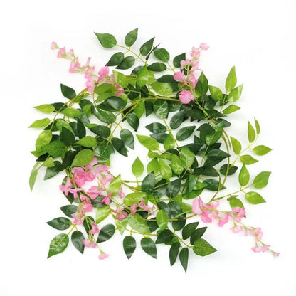 180cm Fake Ivy Wisteria Flowers Artificial Plant Vine Garland for Room Garden Decorations Wedding Arch Baby Shower Floral Decor