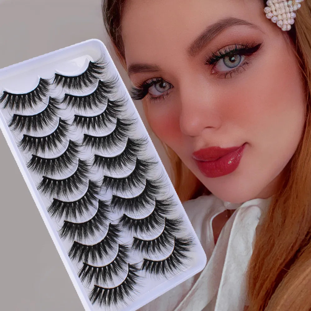 5/10Pairs 3D Mink Lashes Natural Eyelashes Dramatic False Eyelashes Faux Cils Makeup Fake Eyelash Extension maquiagem