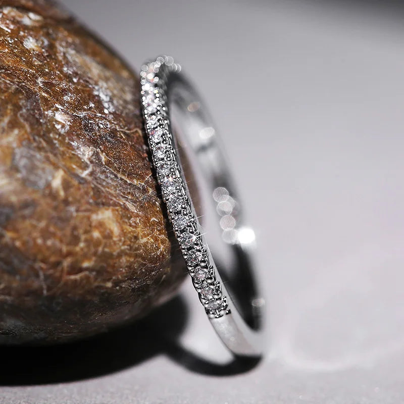 Thin Rings  Brilliant Cubic Zircon