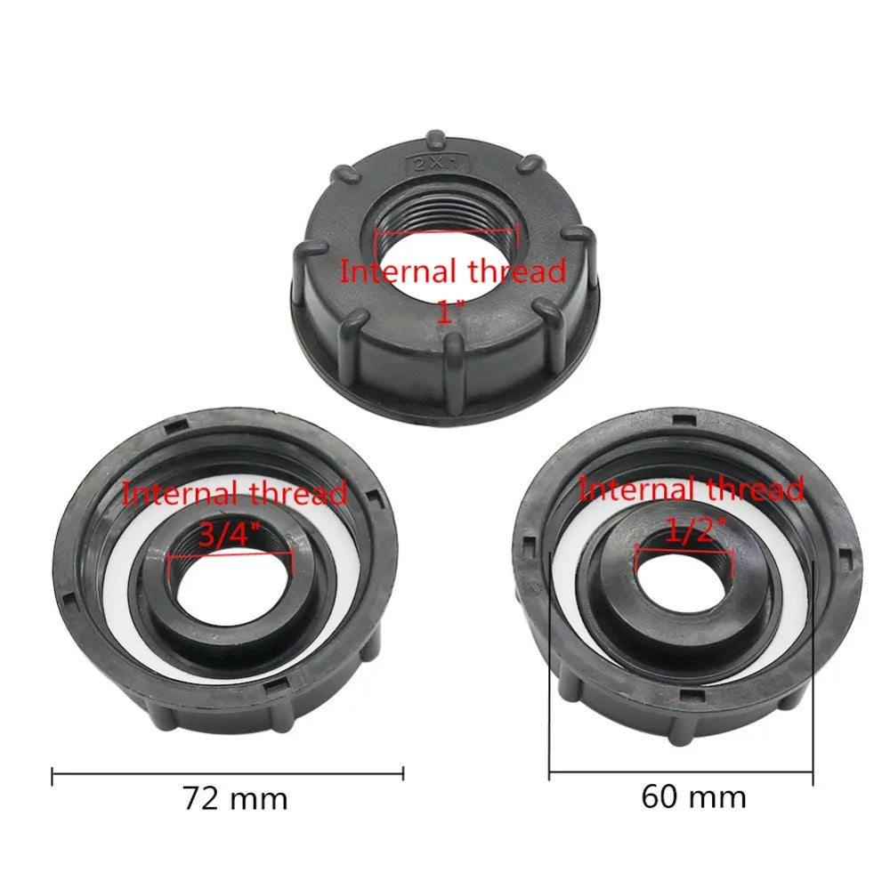 1/2" 3/4" 1" invändig gänga IBC Tank Adapter S60 Vattenkran Anslutning Ventilbyte Armatur Trädgård bevattning Anslutningsverktyg