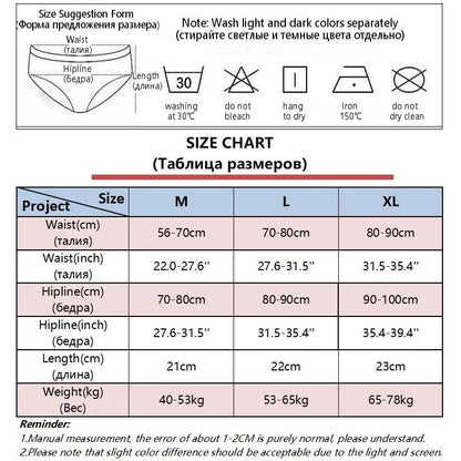 3PCS/Set Cartoon Cat Fish Briefs Cotton Women's Underwear Sexy Panties Female Underpants Solid Color Girls Pantys Lingerie M-XL