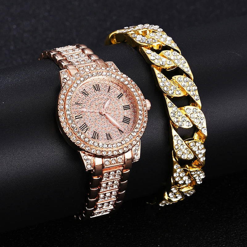 Diamant femmes montres montre en or dames montres de luxe marque strass femmes Bracelet montres femme Relogio Feminino