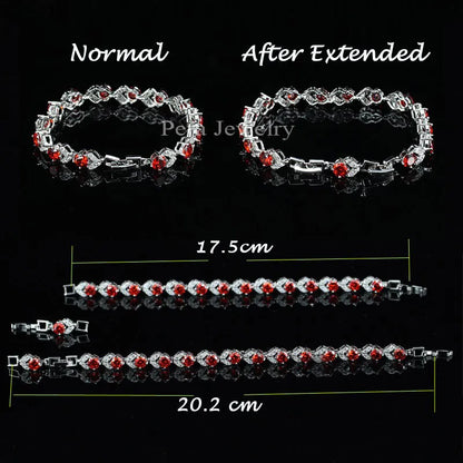 Pera Unique Design Olive Green Cubic Zirconia Stone Silver Color Jewelry Fashion Women Party Charm Link Bracelets