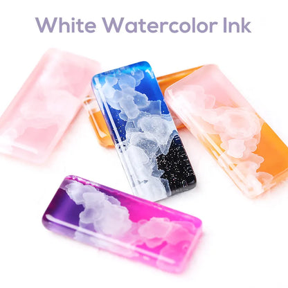 BORN PRETTY Watercolor Nail Ink White Nail Polish Blossoming Effect Nails Art Design Natural Air Dry Nail Art Varnish Manicure