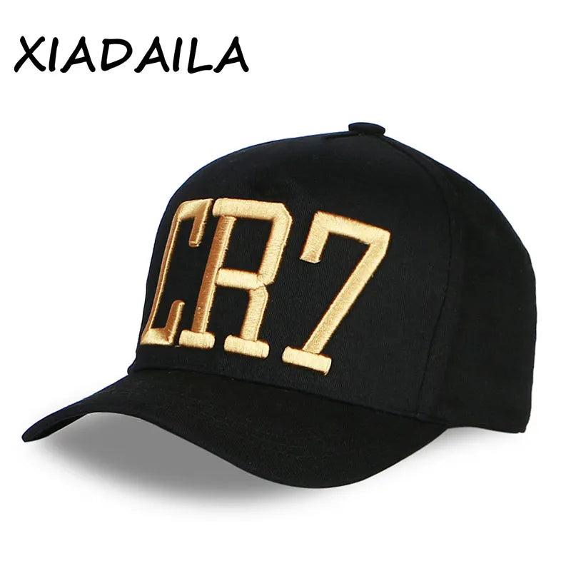 Cristiano Ronaldo CR7 basebollkeps bomull justerbar 3D broderi ben CR7 snapback hatt män kvinnor fritidssport hattar