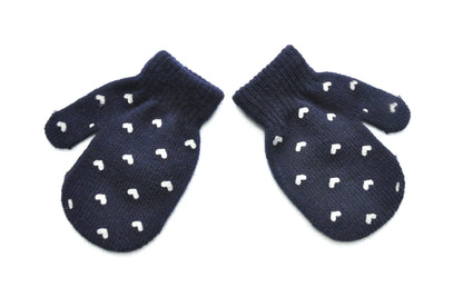 1 Pair Cartoon Anti-grasping Warm Gloves Protection Baby Mitten Cute Unisex Girls Boy Star Heart Newborn Love Face