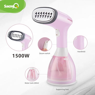 Handheld Garment Steamer 1500W Household Fabric Steam Iron 280ml Mini Portable Vertical Fast-Heat For Clothes Ironing