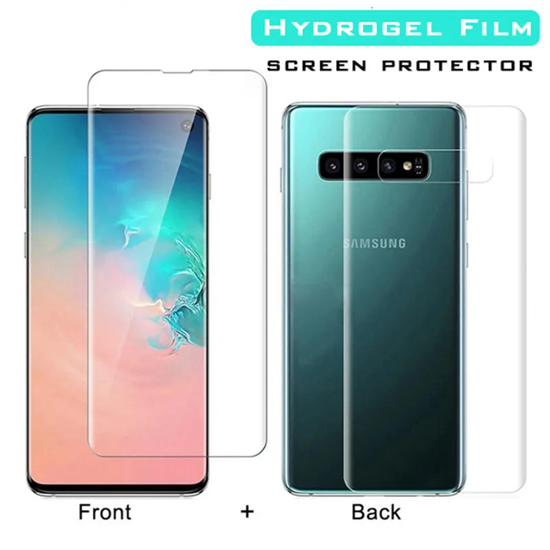 Full Cover Hydrogel Film For Samsung Galaxy S23 S21 S20 FE S22 S9 S10 Plus Screen Protector Note 20 Ultra 8 9 10 S10e Not Glass