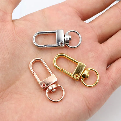 10pcs/lot Snap Lobster Clasp Hooks Gold Silver Plated DIY Jewelry Making Findings for Keychain Neckalce Bracelet Supplies