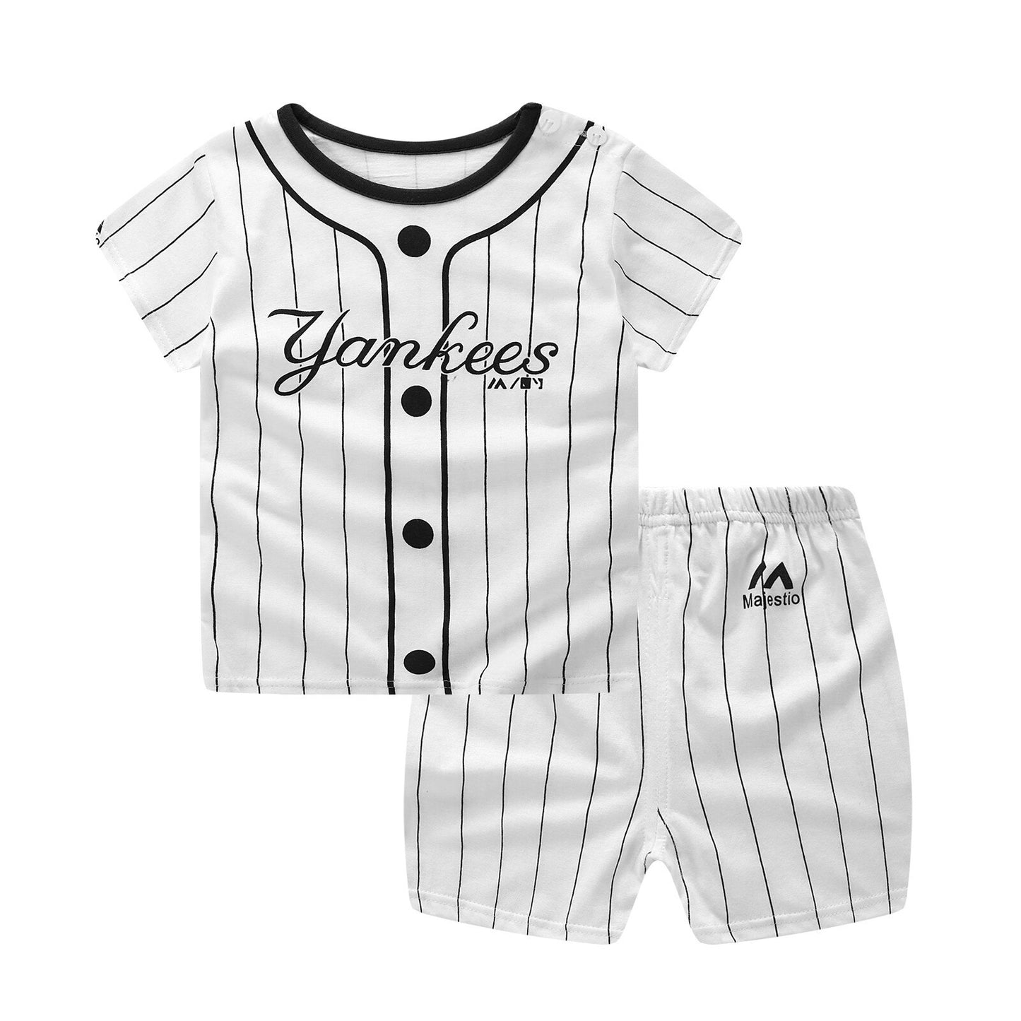 Deisgner bébé garçon vêtements Sport vêtements survêtement actif rayé t-shirt + shorts Baseball Football vêtements enfant en bas âge vêtements ensembles