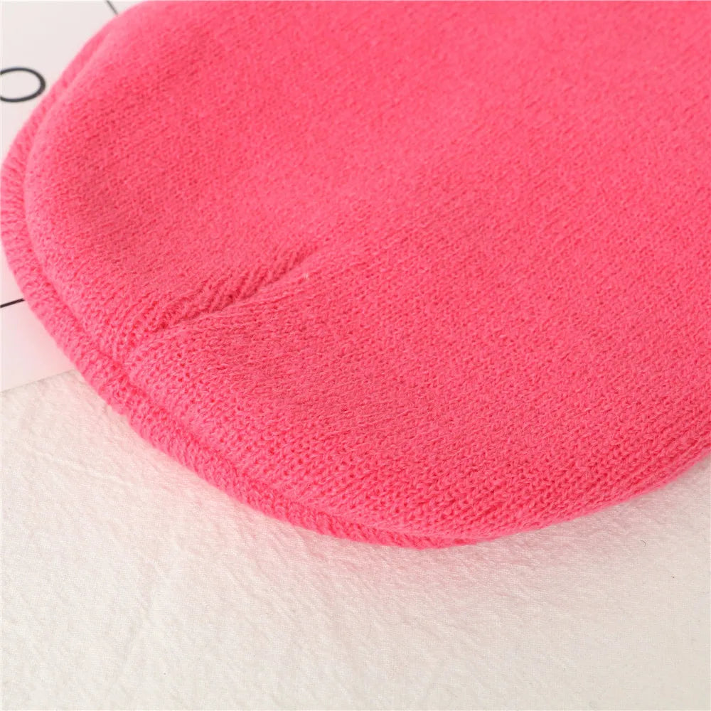 Winter Hats for Woman New Beanies Knitted Solid Cute Hat Girls Autumn Female Beanie Caps Warmer Bonnet Ladies Casual Cap