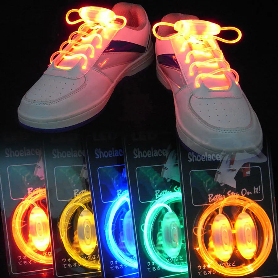 Lacets de chaussures lumineux LED colorés, chaussures Disco de fête, lacets bâton lumineux, cordes multicolores pour garçons et filles