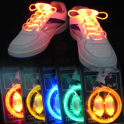 Colorful LED Flash Light Up Shoe Laces Party Disco Shoes Strap Glow Stick Shoelaces Boys Girls Multicolor Shoe Strings