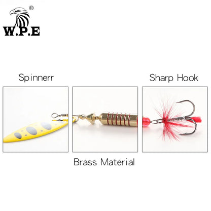 Spinner Lure 1pcs 6.5g/10g/13.5g 22 color with Treble Hook Metal Spoon Lure Hard Fishing Lure Fishing Tackle Bait