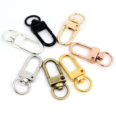 10pcs/lot Snap Lobster Clasp Hooks Gold Silver Plated DIY Jewelry Making Findings for Keychain Neckalce Bracelet Supplies