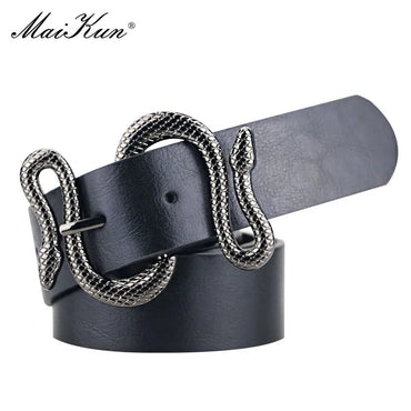 Ceintures pour femmes forme de serpent boucle ardillon ceinture de haute qualité en cuir femmes ceinture PU ceinture