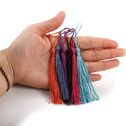 10-30Pcs 70mm Hanging Rope Silk Tassel Fringe For DIY Key Chain Earring Hooks Pendant Jewelry Making Finding Supplie Accessories