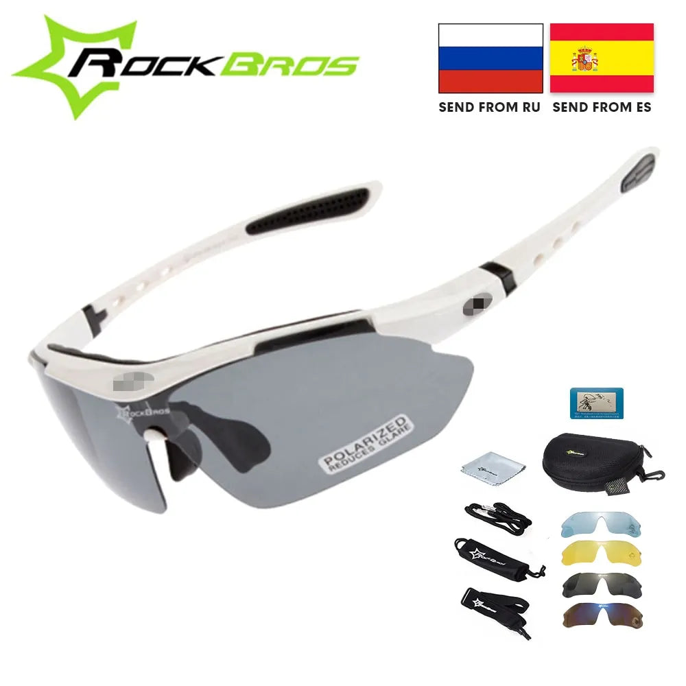 Chaud! Lunettes de cyclisme polarisées lunettes de soleil de cyclisme Sport de plein air vélo de route vtt lunettes pour hommes TR90 lunettes 5 lentilles