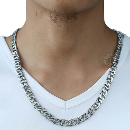 Collier pour hommes, chaîne en acier inoxydable, 9.5mm, 18-36 pouces