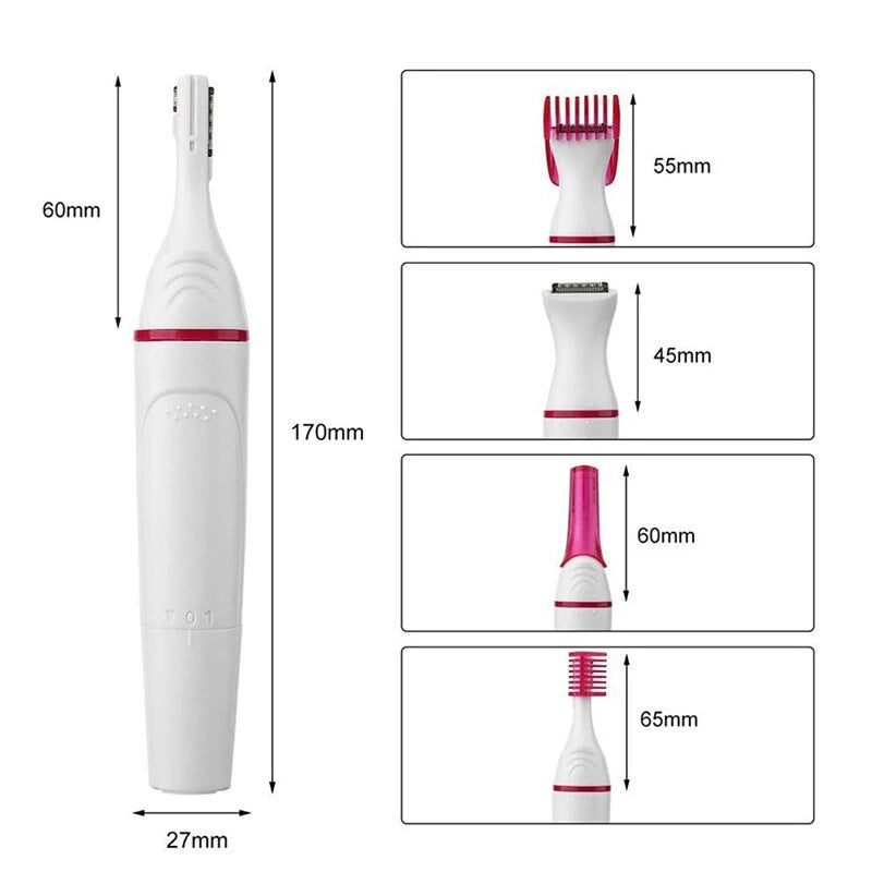 5 In 1 Women Hair Removal Women Shaver Female Shaving Machine Electric Trimmer Razor Bikini for Eyebrow Face Underarm