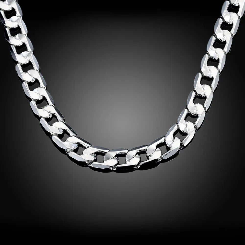 Special Offer 925 Sterling Silver Necklace for men's 20/24 Inches Classic 8MM Chain Luxury Jewelry Wedding Christmas gifts