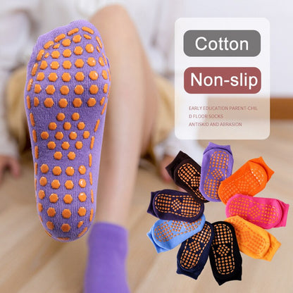 New Baby Children Cotton Anti Skid Floor Socks Trampoline Socks Adult Comfortable Wear Non Slip Sports Yoga Socks Foot Massage