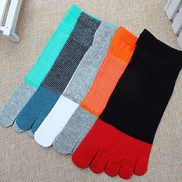 Pure Cotton Five Finger Socks Mens Sports Breathable Comfortable Shaping Anti Friction Men's Socks With Toes EU 38-44