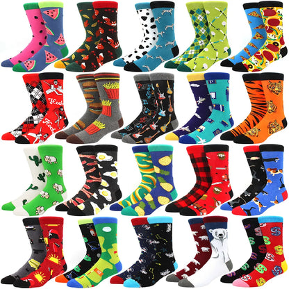 High Quality Combed Cotton Socks food Pattern Long Tube Funny Happy Men Socks Novelty Skateboard Crew Casual Crazy Socks