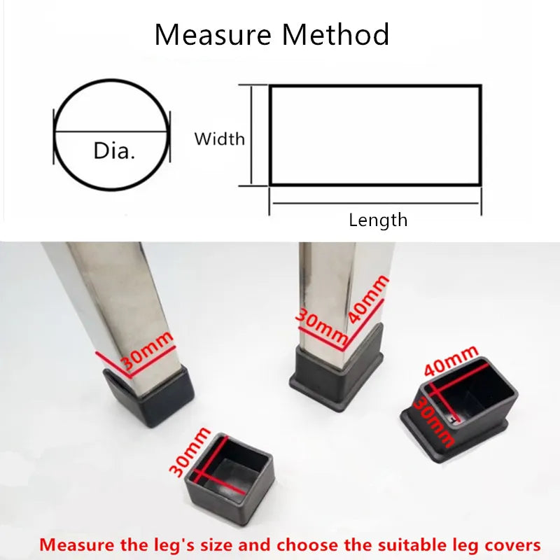 4st/set Stol Benskydd Gummi Fötter Skyddsdynor Möbel Bordsöverdrag Strumpor Pluggar Överdrag Möbel Utjämningsfötter Heminredning