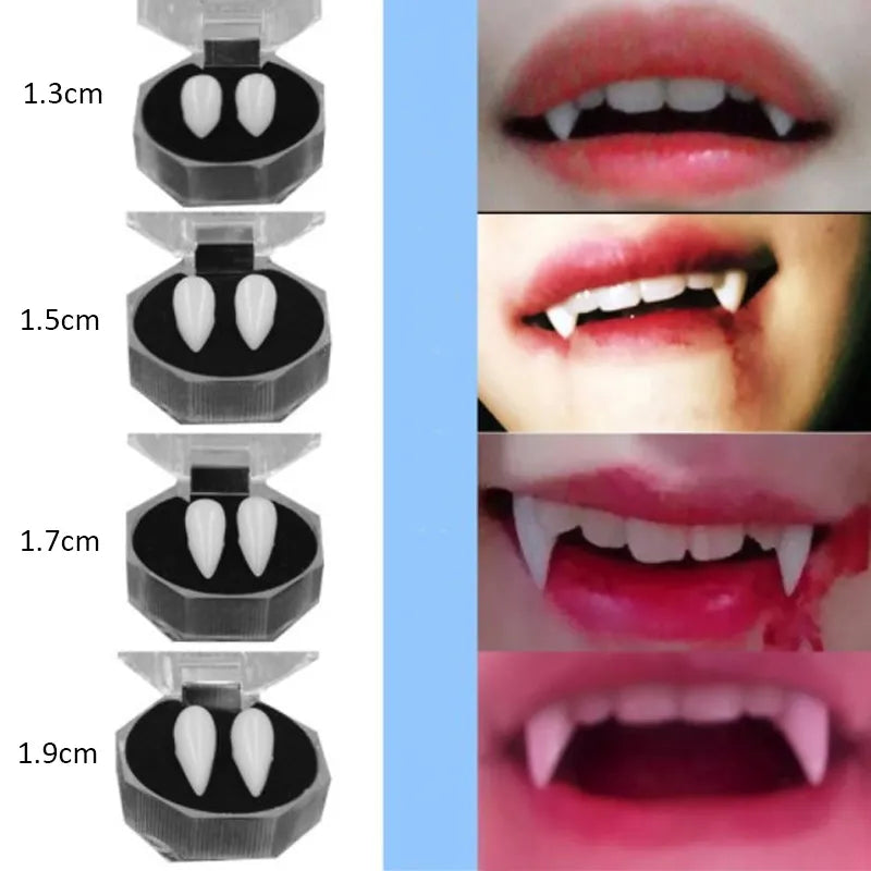 1 Pair Vampire Teeth Fangs Dentures Props Halloween Costume Props False Teeth