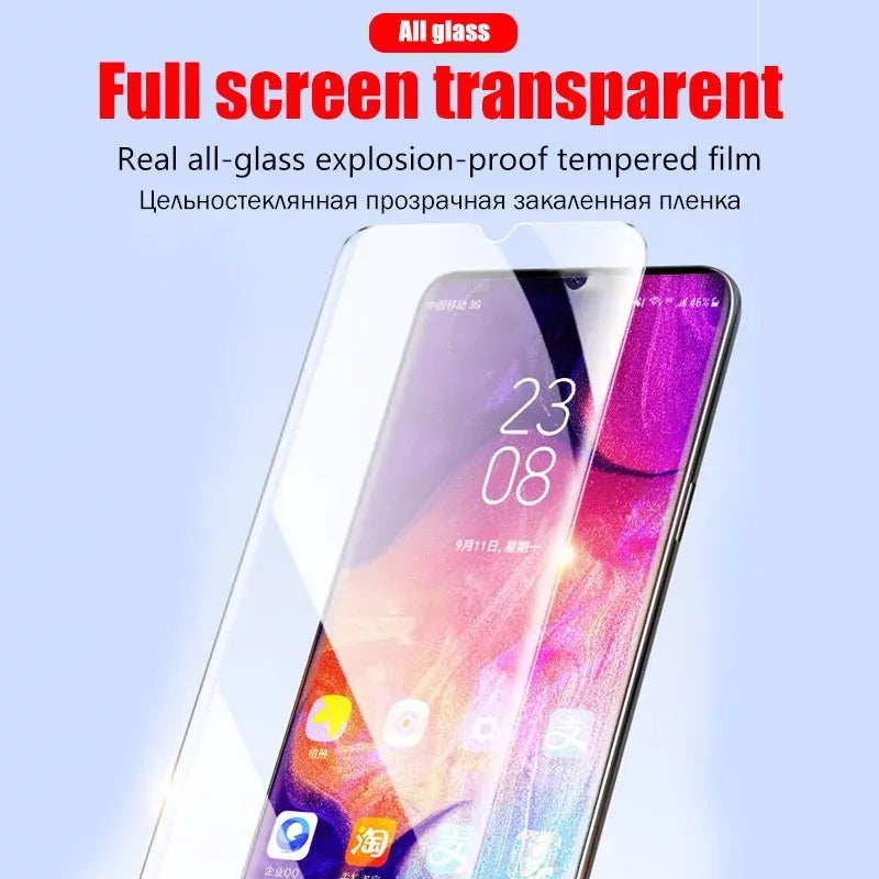 3st härdat glas för Samsung Galaxy A51 A71 A31 A30 A50 A70 Skärmskydd A53 A33 A52 A72 A32 A22 A12 A02 A20E A40 Glas