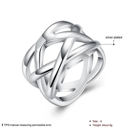 DOTEFFIL Bague en argent sterling 925 avec croix entrelacée pour femme