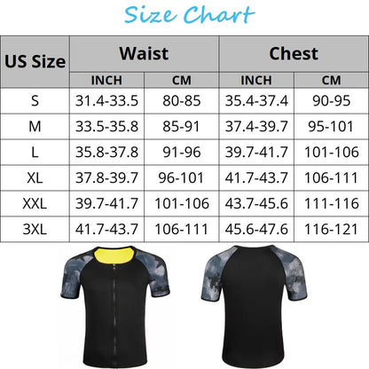 CXZD Men Sauna Suit Heat Trapping Shapewear Sweat Body Shaper Vest Slimmer Sauna suits Compression Thermal Top Fitness Shirt