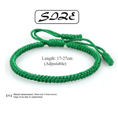 Multicolor Rope Lucky knots Bracelets Women Men Charm Woven Handmade Bangles Braided Adjustable Size Buddhism Jewelry Pulseras