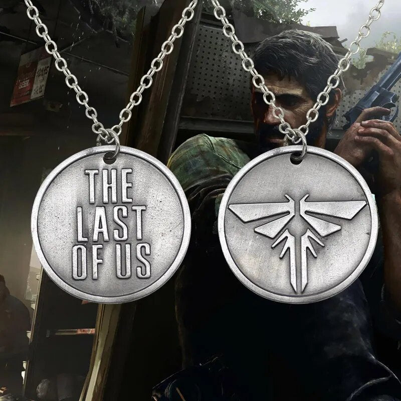 The Last Of Us 2 Necklace Firefly Logo Letters Dogtag Joel Ellie Tess Pendant Vintage Retro Hot Game Jewelry Men Women