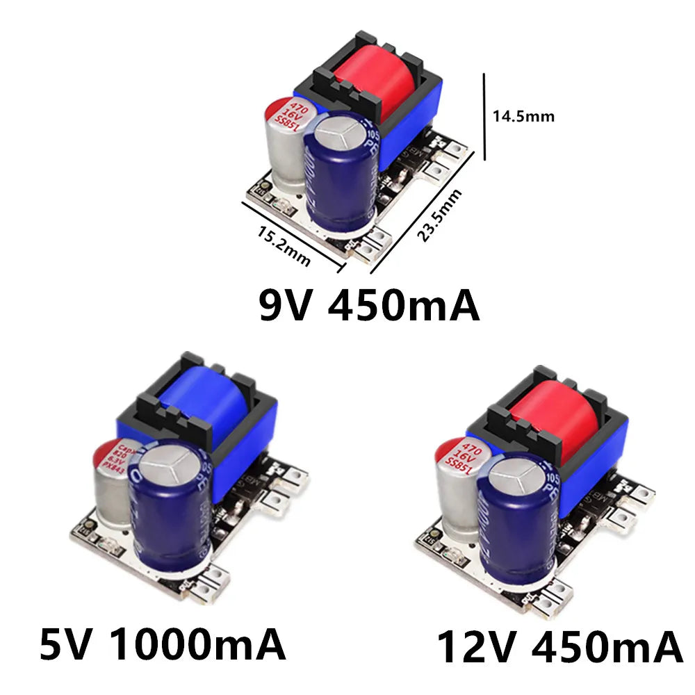 AC-DC 5V 700mA 12V 450mA 9V 500mA 3,5W Precision Buck Converter AC 220V till 5V DC step down Transformator strömförsörjningsmodul