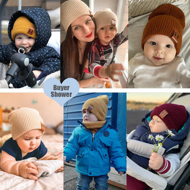 9 couleurs bébé chapeau pour garçon chaud bébé chapeau d'hiver pour mère enfants bonnet tricot enfants chapeaux pour filles garçons bébé casquette nouveau-né chapeau 1 PC