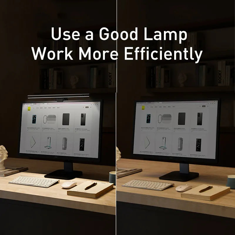 Baseus Datorlampa Skrivbordslampa Skärmlampa Laptop USB-lampa Ny hänglampa Bordslampa Monitorlampa för studie Läslampa