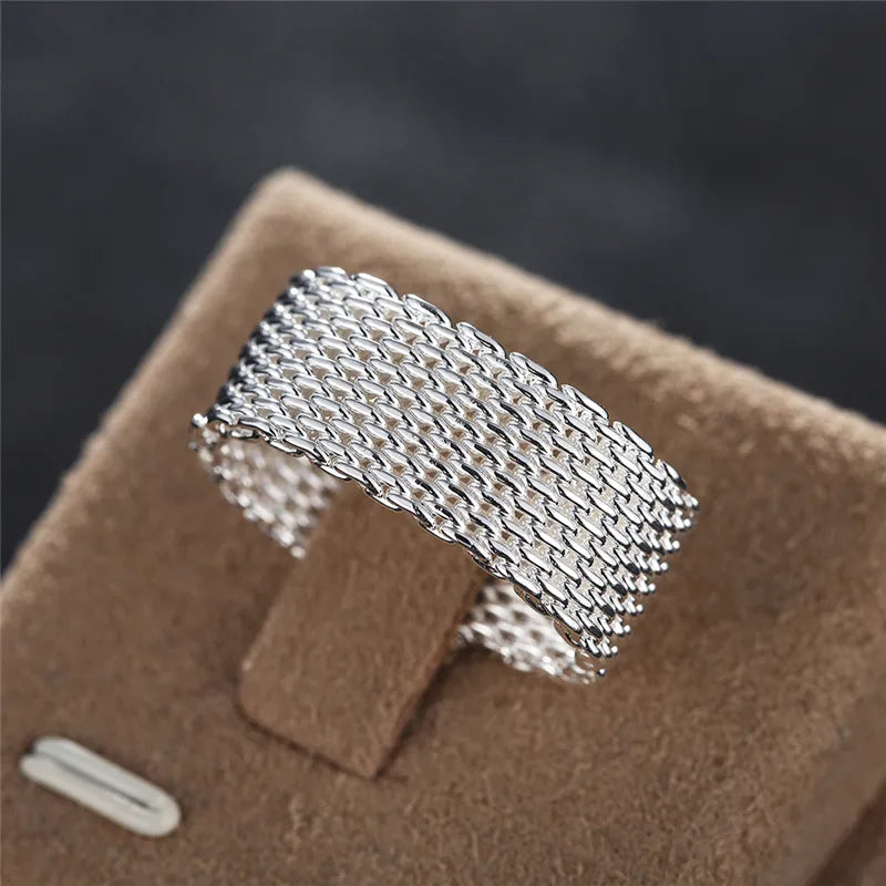 DOTEFFIL 925 Sterling Silver Interwoven Web Ring