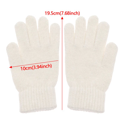 Elastic Full Finger Gloves Warm Thick Cycling Driving Fashion Women Men Winter Warm Knitted Woolen Outdoor Gloves