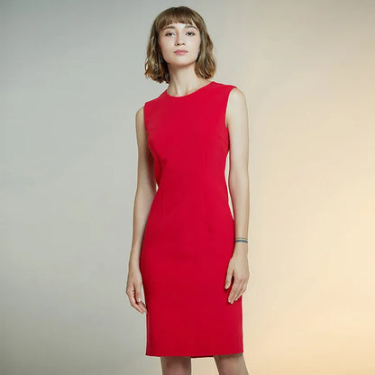 women's new style dress solid Cape slim dress short sleeve red Dress female sheath dresses