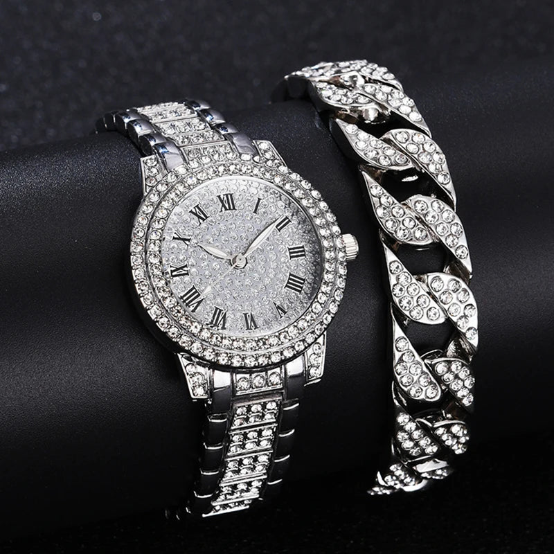 Diamond Women Watches Gold Watch Ladies Wrist Watches Luxury Brand Rhinestone Women's Bracelet Watches Female Relogio Feminino