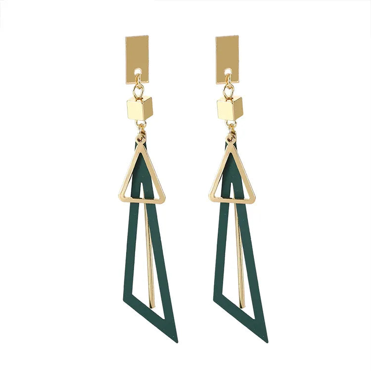 Long Statement Geometric Triangle Tassel Dangle Drop Earrings For Women Earrings Fashion Jewelry Oorbellen Brincos