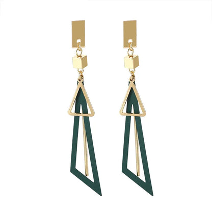 Long Statement Geometric Triangle Tassel Dangle Drop Earrings For Women Earrings Fashion Jewelry Oorbellen Brincos