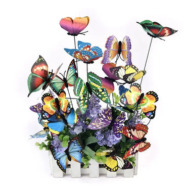 Bunch of Butterflies Garden Yard Planter Colorful Whimsical Butterfly Stakes Decoracion Outdoor Decor  Gardening Decoration