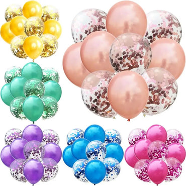 Mix Rose Gold Latex Balloons Confetti Balloon Birthday Party Decor Kids Wedding Birthday Decor Helium Baloon Baby Shower Globos