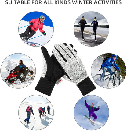 Winter Gloves -10℃ 3M Thinsulate Thermal Gloves Cold Weather Warm Gloves Running Gloves Touchscreen Bike Gloves for Men Women